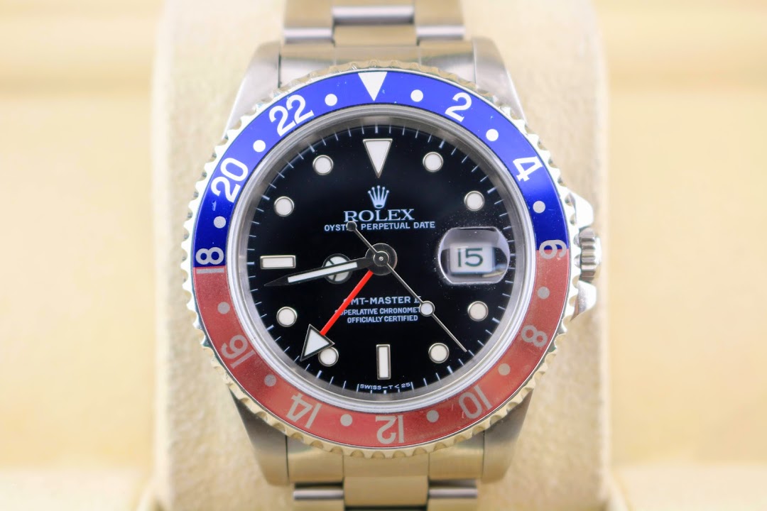 1997 Rolex Gmt Master II 16710 Black Dial SS Oyster With Papers