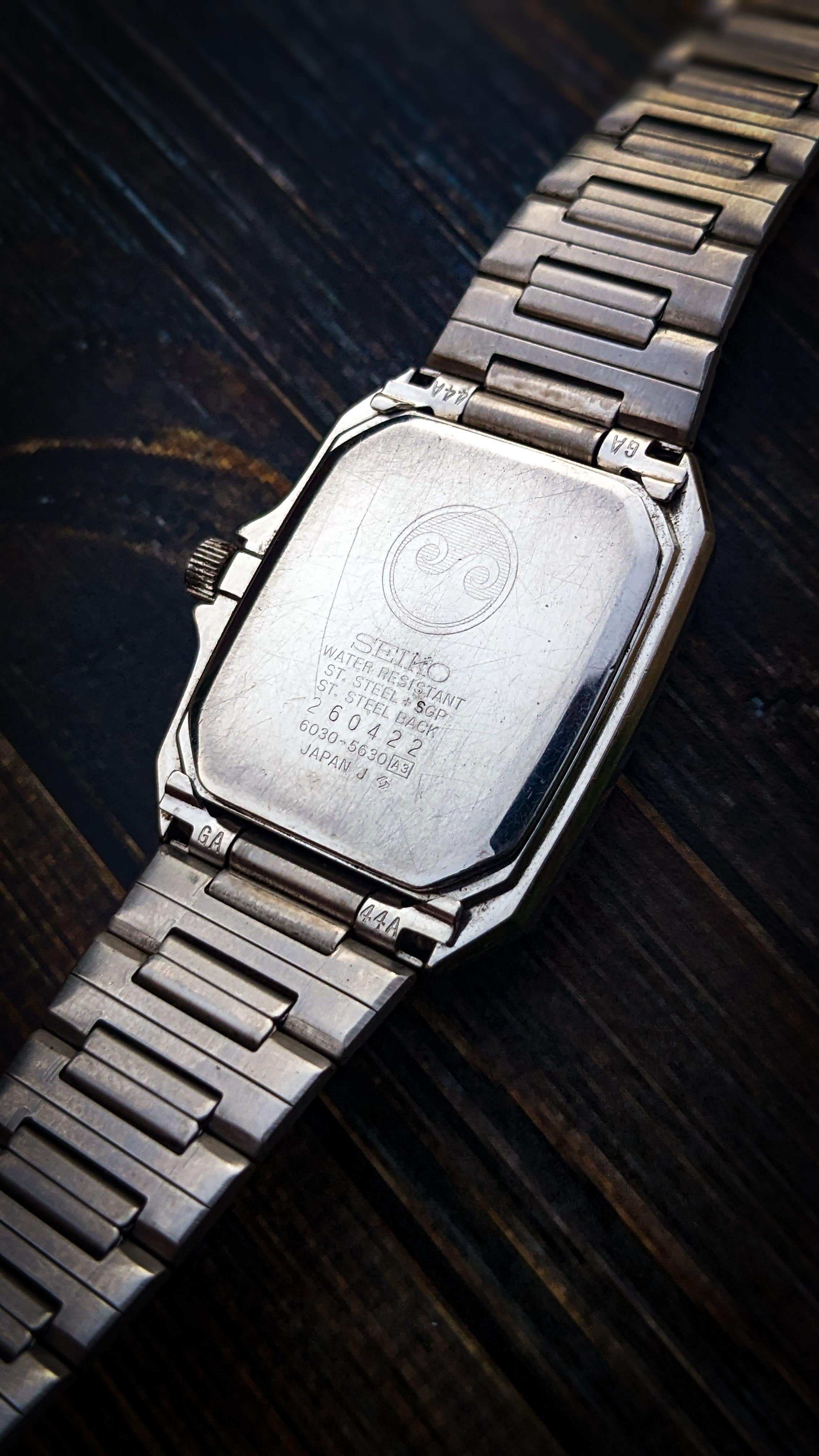 80s Vintage Seiko タンク ローマンサンレイ文字盤 SGP