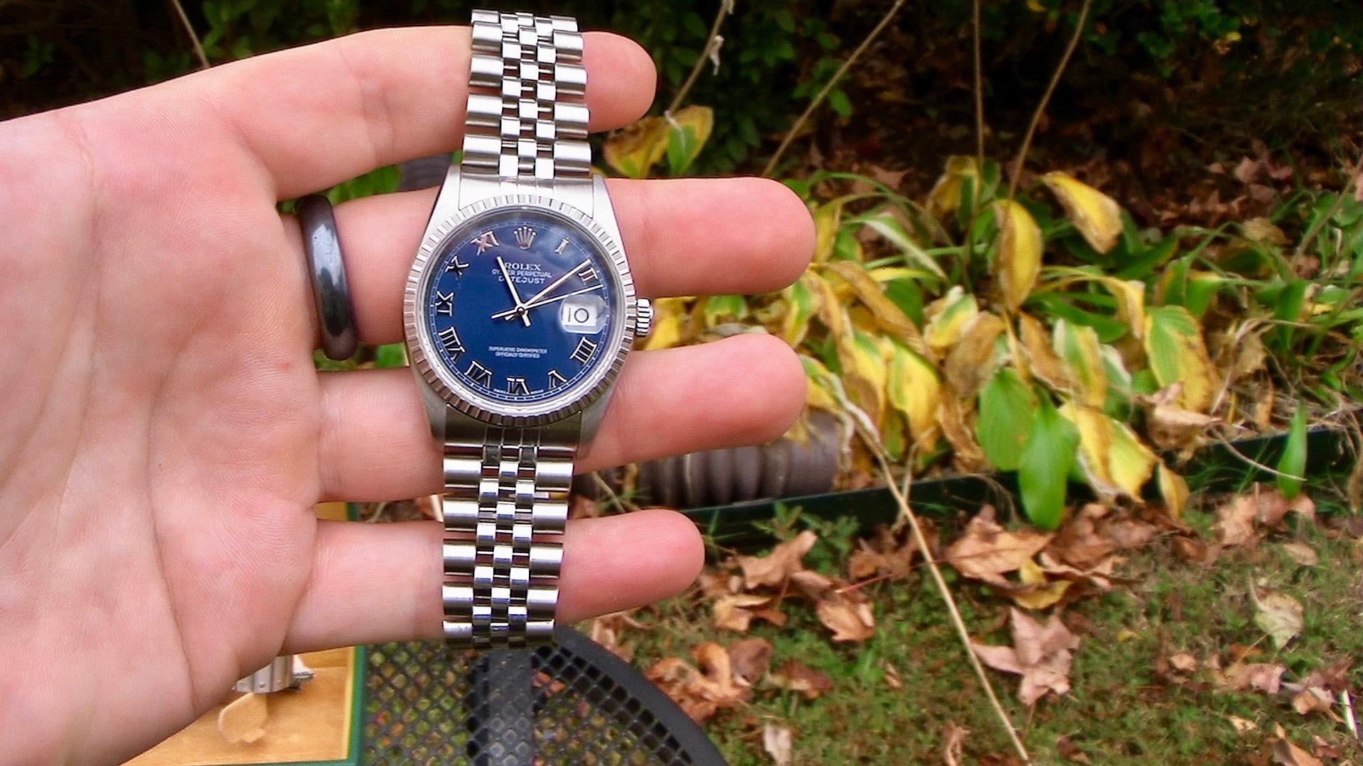 Rolex datejust clearance 36 blue roman