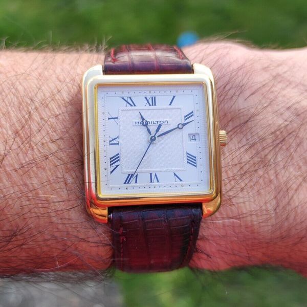 HAMILTON 6212 Striking Dial Original Strap Dress Men's Vintage