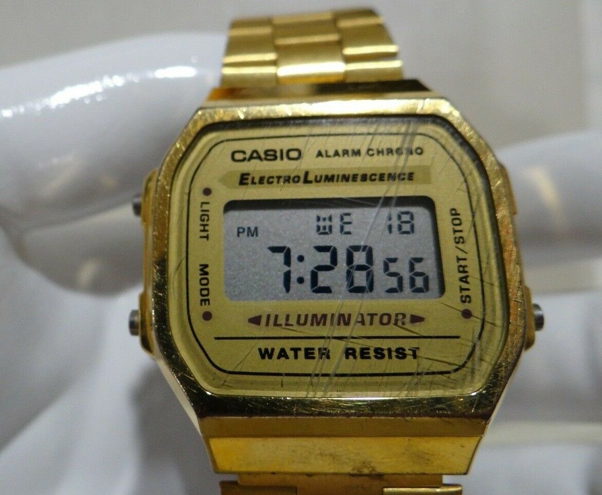 casio 1572 a168 gold
