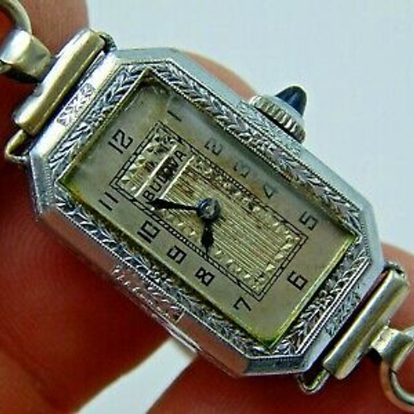 Vintage Antique Ladies Bulova 6AF gold filled wrist watch 1930 BARONESS — free download