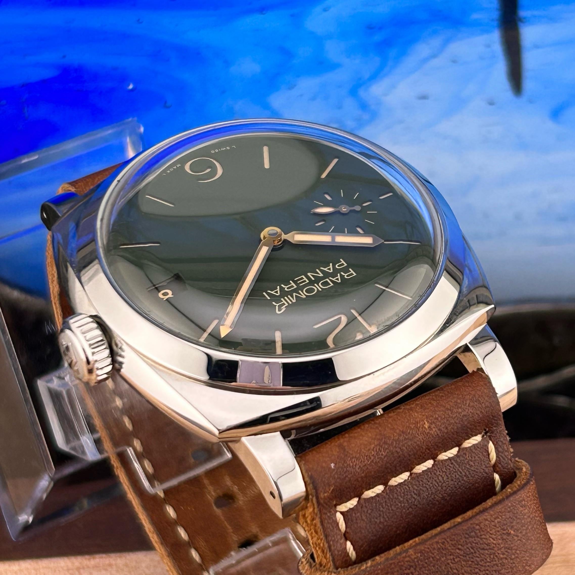 WTS Panerai PAM00736 Radiomir Military Green Boutique Stainless Steel 47mm PAM 736 WatchCharts