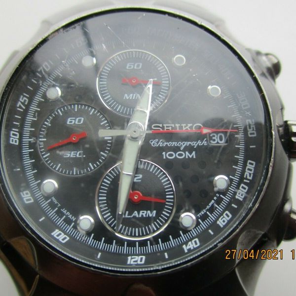 Seiko 7T62-0GM0 Chronograph 100M WR Gents Quartz Watch with faults |  WatchCharts
