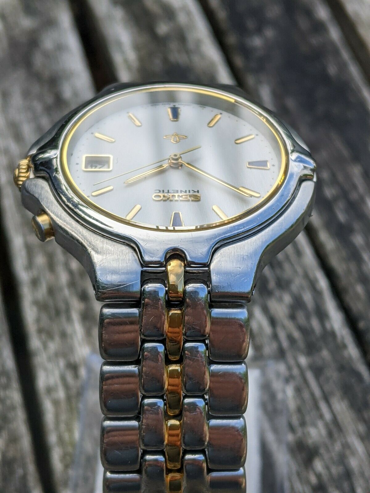 Seiko 5M42-0A69 White Dial 1995 Kinetic NEW CAPACITOR