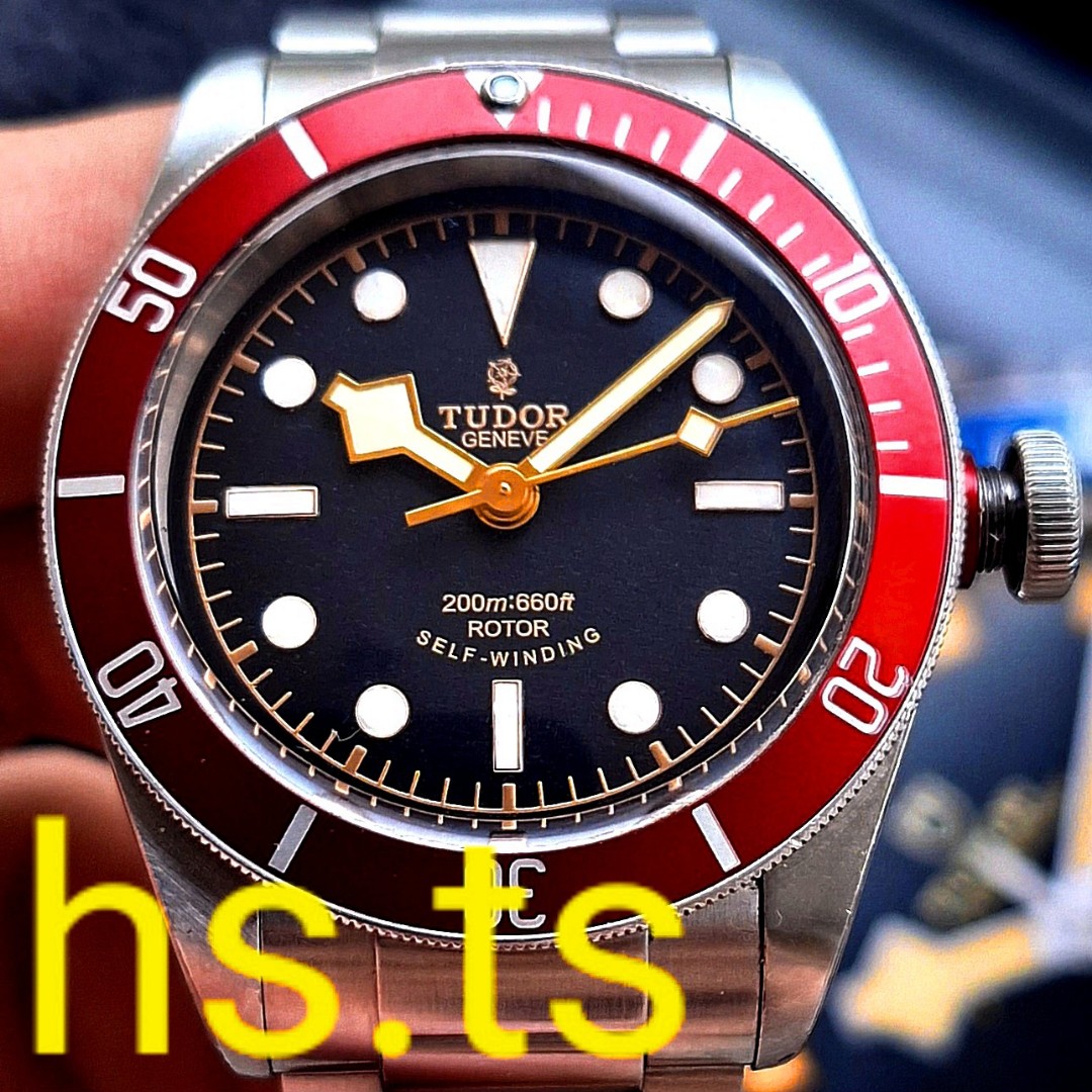 Tudor black bay rose cheap logo