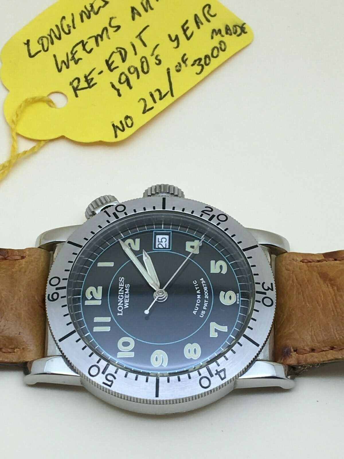 Longines L2.608.4 Weems Automatic PIlots Watch 1995 WW2 Reissue