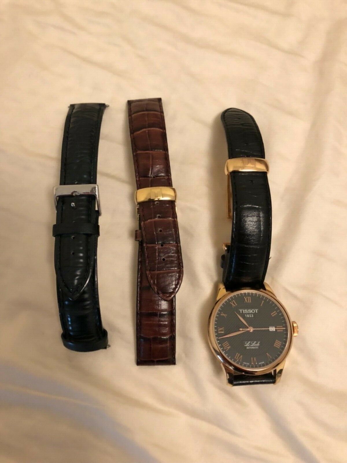 Tissot Le Locle T41542353 Wrist Watch for Men Rose Gold with 3 