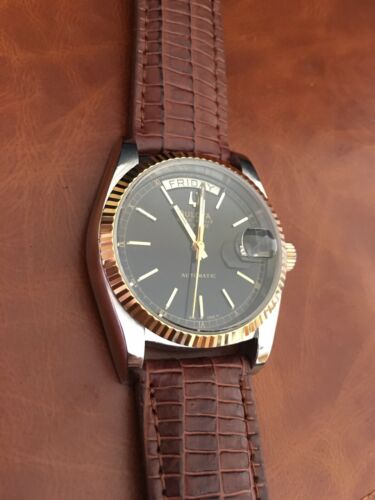 Vintage Bulova Super Seville Day Date Automatic Men’s Watch President ...