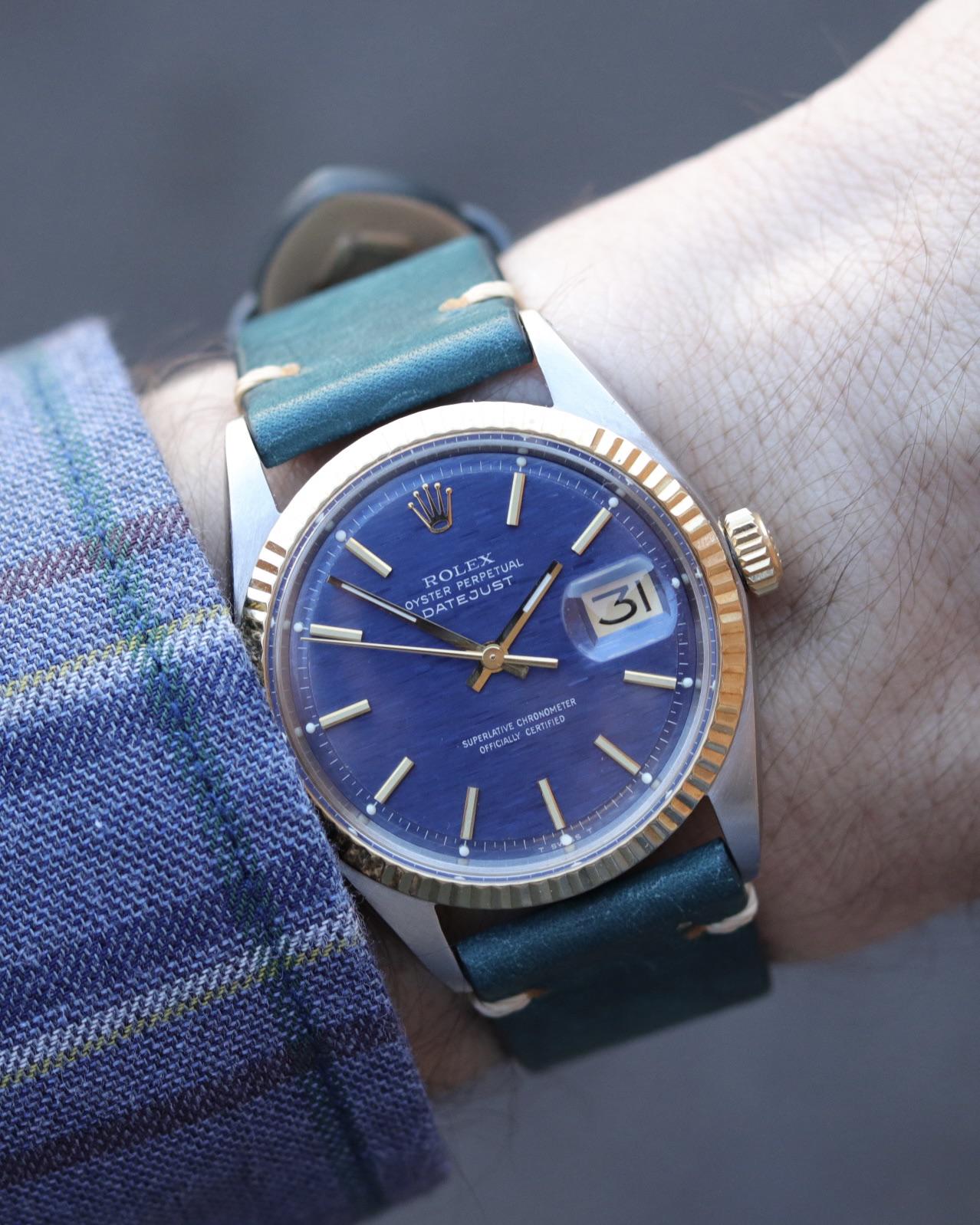 WTS 1972 Rolex Datejust 1601 Blue Mosaic Dial WatchCharts