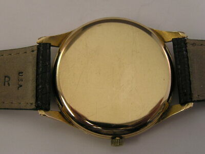 Vintage Longines Watch Jumbo Case Solid 18k Gold 38mm Cal 27m 1956