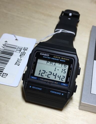 rare vintage casio DB 55W DB 55 50 Data Bank Tele memo Watch NOS NEW Japan WatchCharts Marketplace