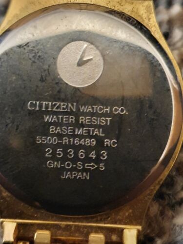 Citizen Ladies Quartz Watch Gold Colour Stainless 5500-R16489 RC