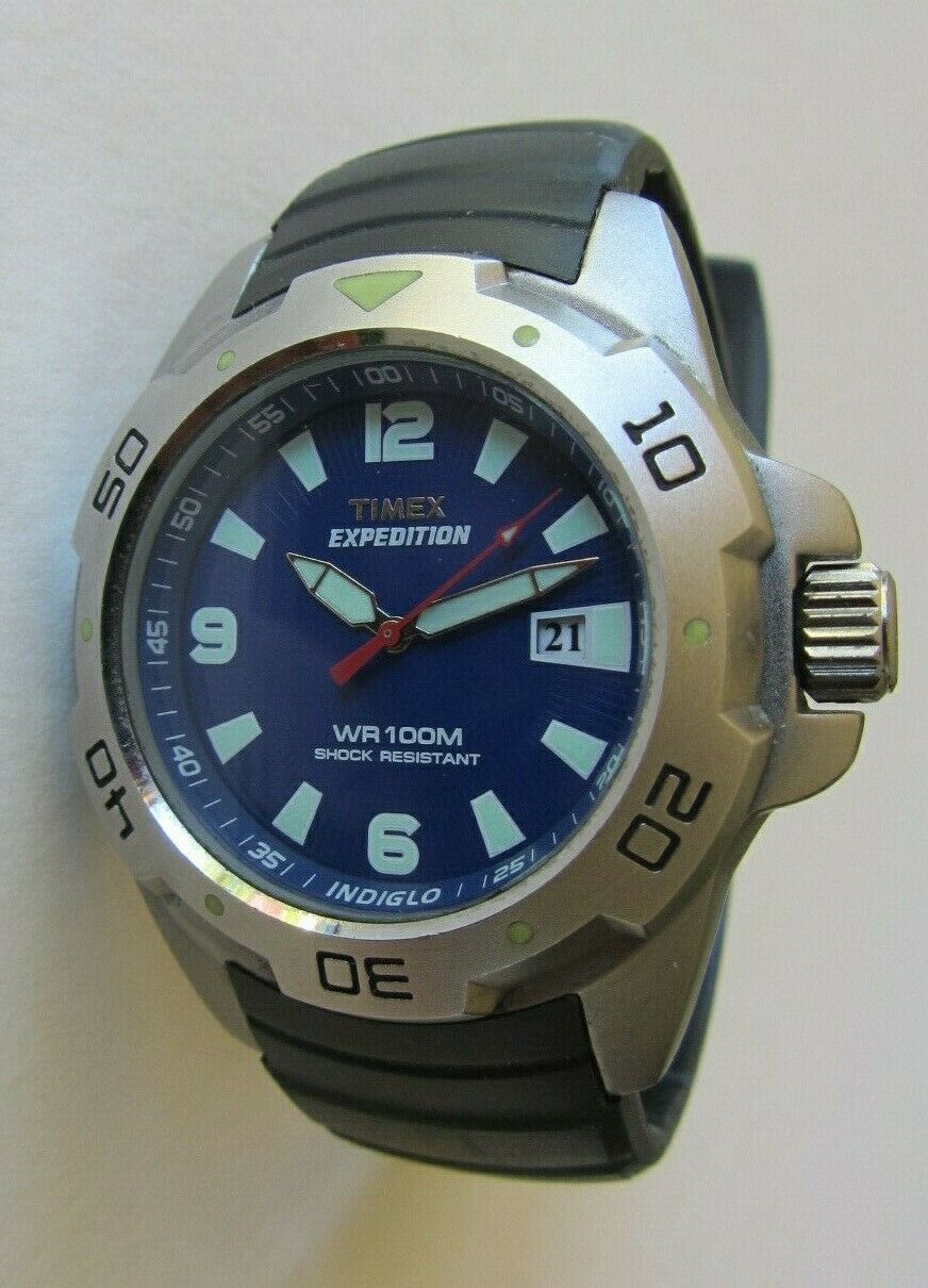 timex expedition indiglo wr100m