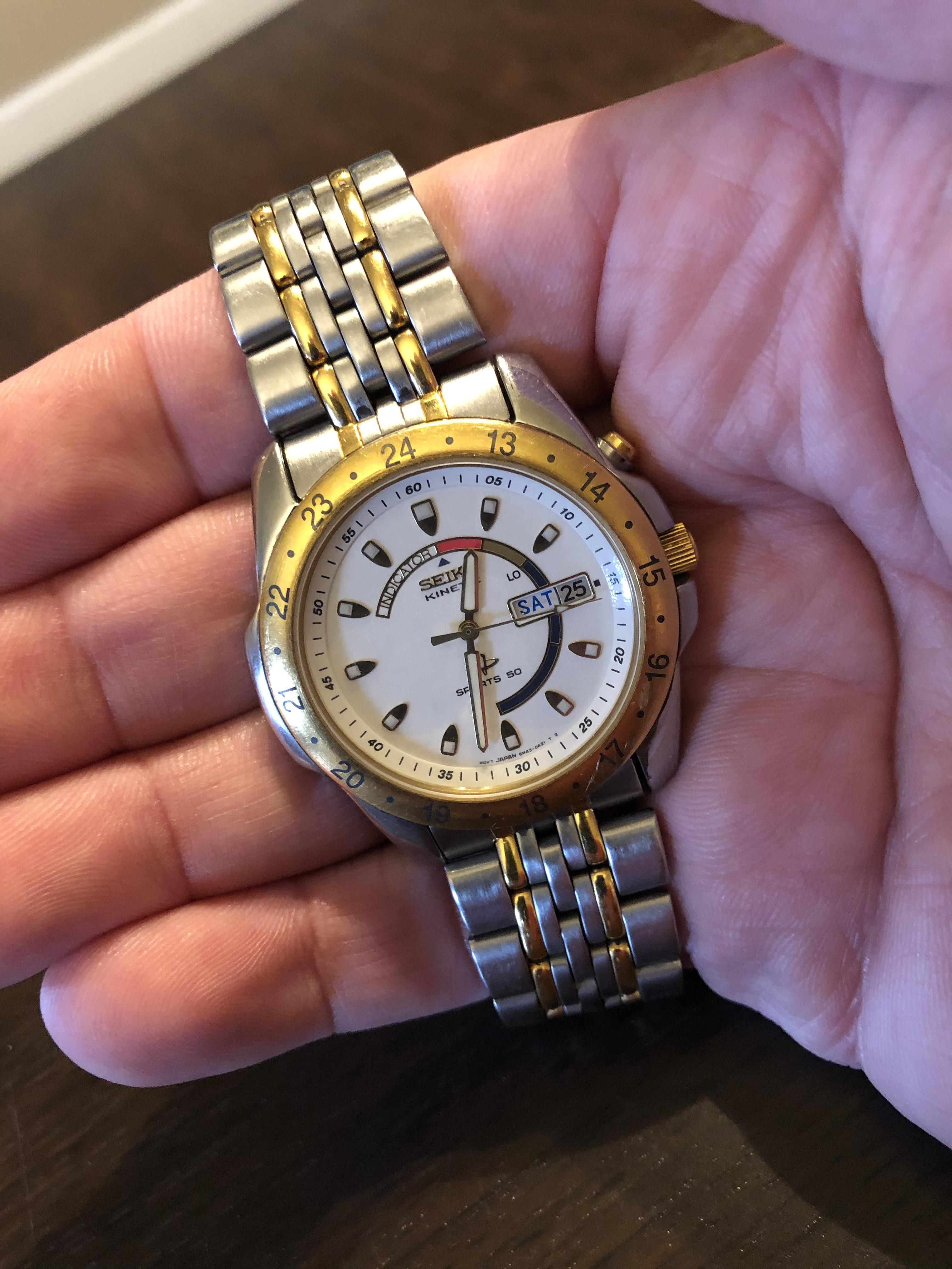 WTS Seiko Kinetic Sports 50 Two Tone Dress Watch 1997 WatchCharts