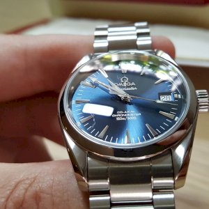 omega aqua terra 36mm blue
