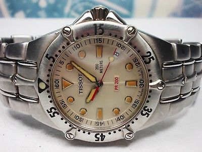 TISSOT PR 200 DIVER DATE STEEL QUARTZ MIDSIZE WATCH P153 253