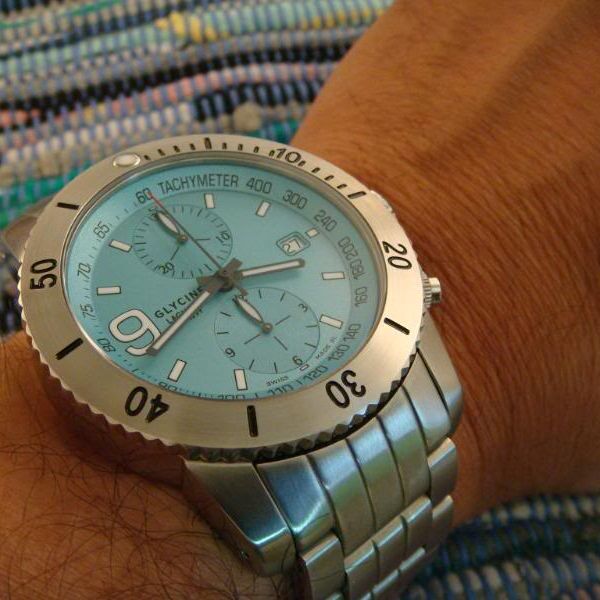 FS: Glycine Lagunare Big 9 Chronograph. Aqua Dial. | WatchCharts ...