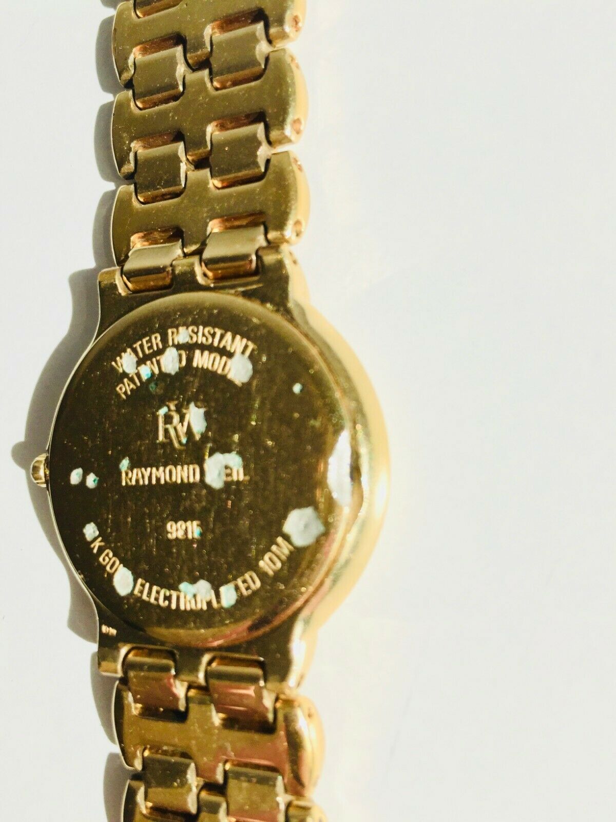 9815 Raymond Weil FOR PARTS / REPAIR Gold Face Swiss Watch Geneve
