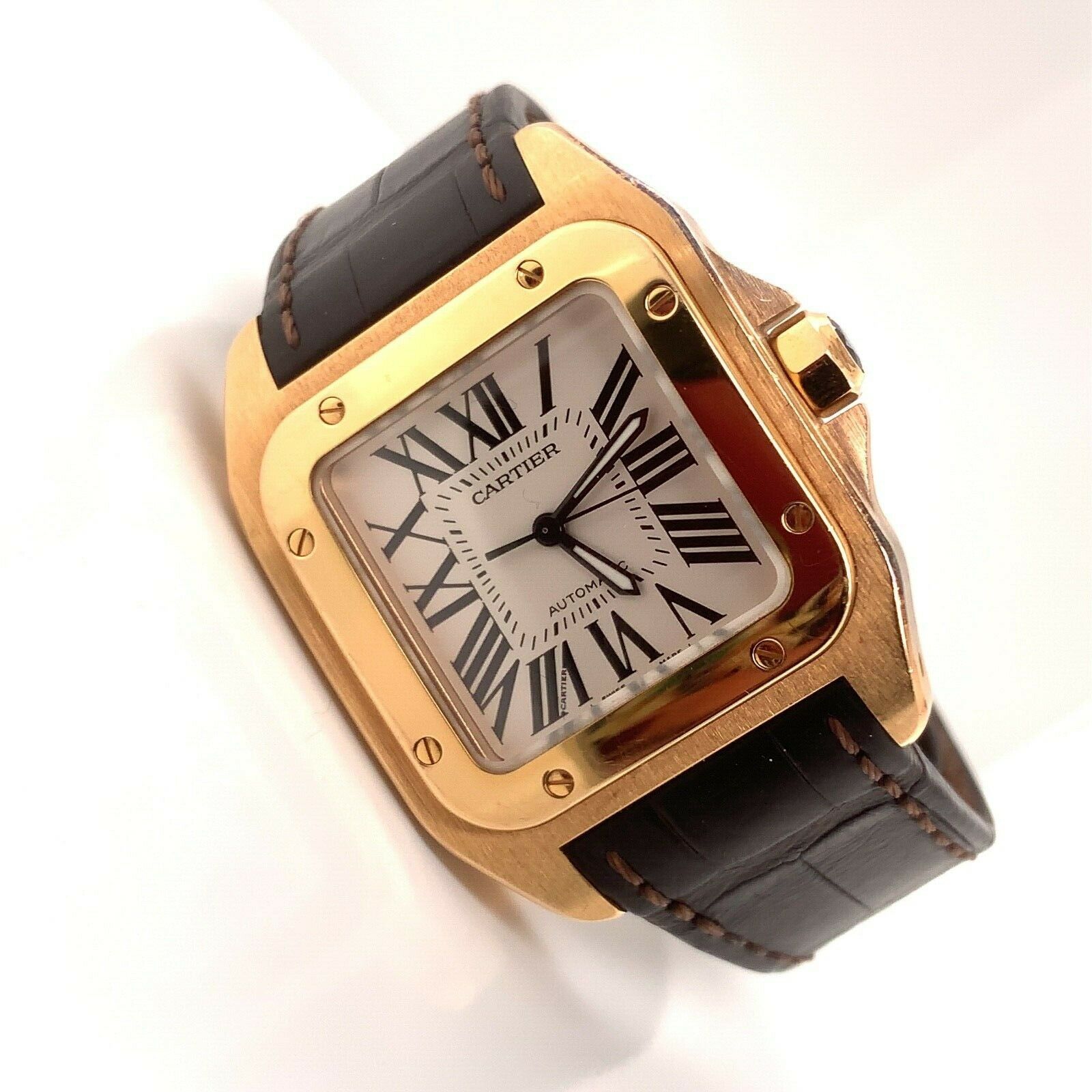 CARTIER 2879 Santos De Cartier Santos 100 Rose Gold 18k Excellent