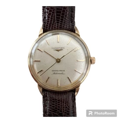 VINTAGE LONGINES GRAND PRIZE AUTOMATIC WRISTWATCH 10K YELLOW GOLD