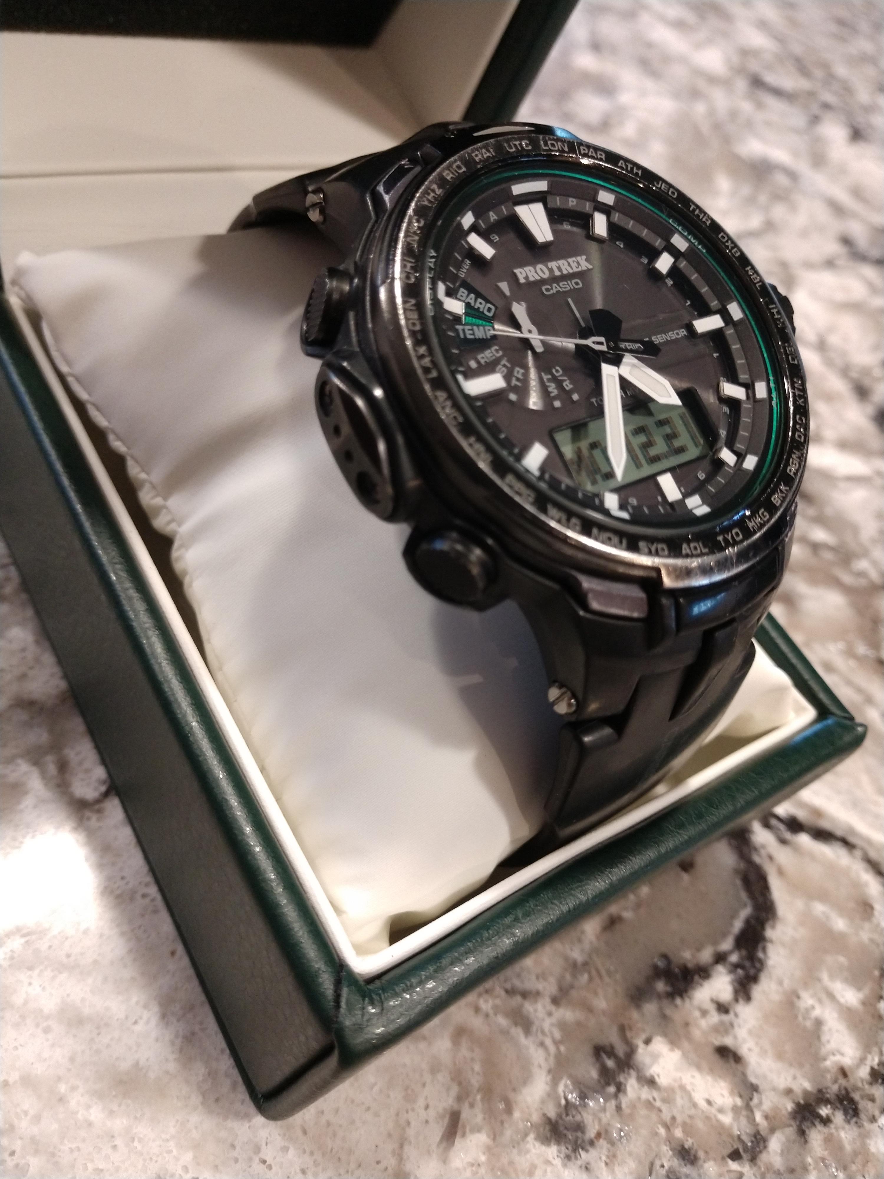 AtFoliX Glasfolie Für Casio PRW-6100Y-1AER Panzerfolie 9H