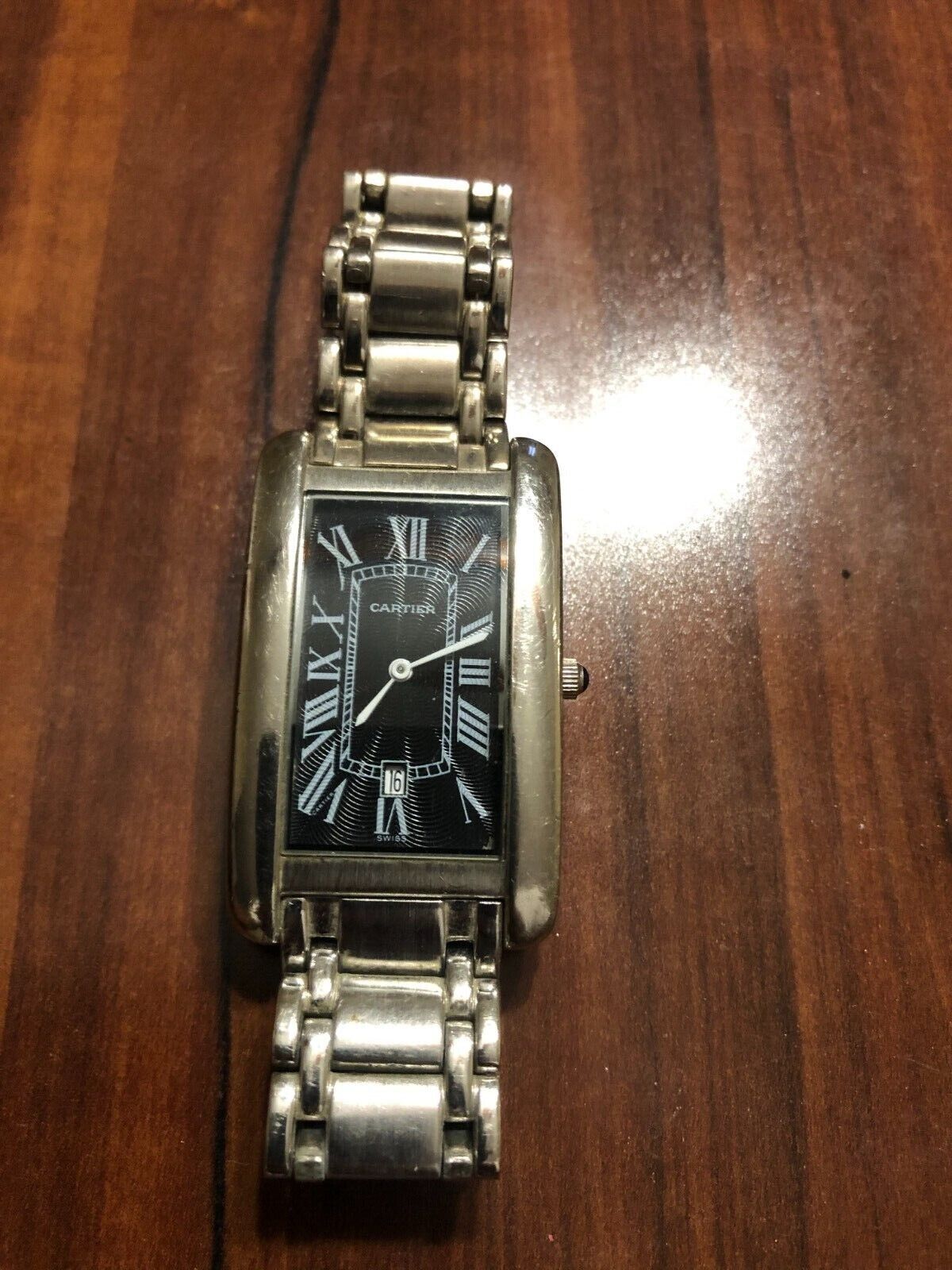 Old Broken Cartier Tank Men s Watch for parts or repair