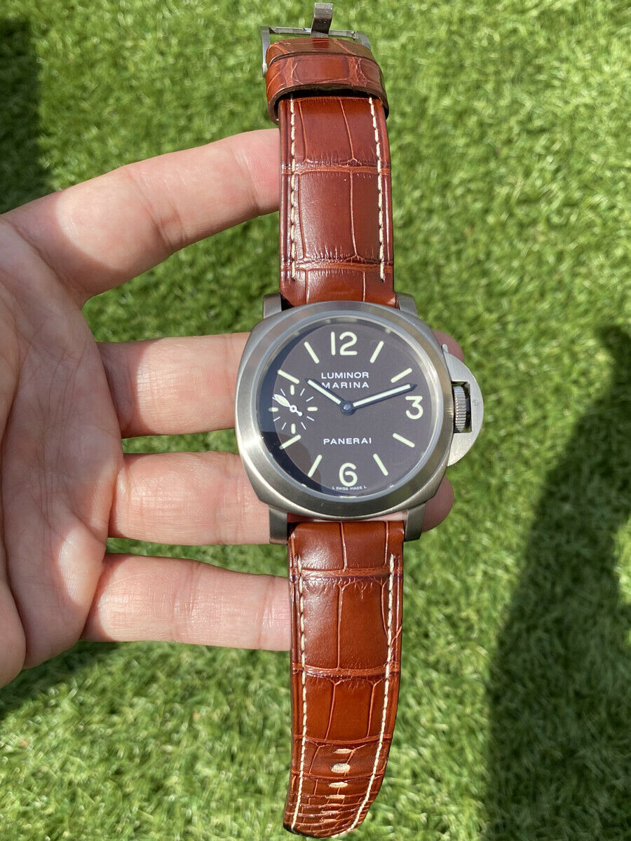 Titanium Panerai Luminor Marina PAM00118 PAM 118 44MM Tobacco