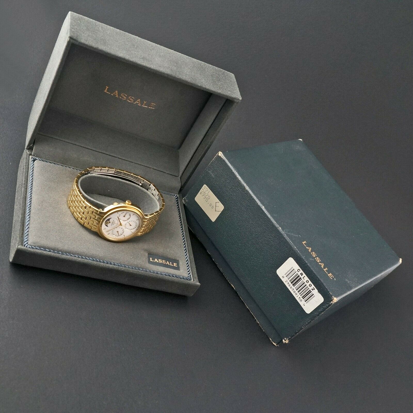 Lassale 7F69-6029 Triple Date Moonphase Quartz Bracelet