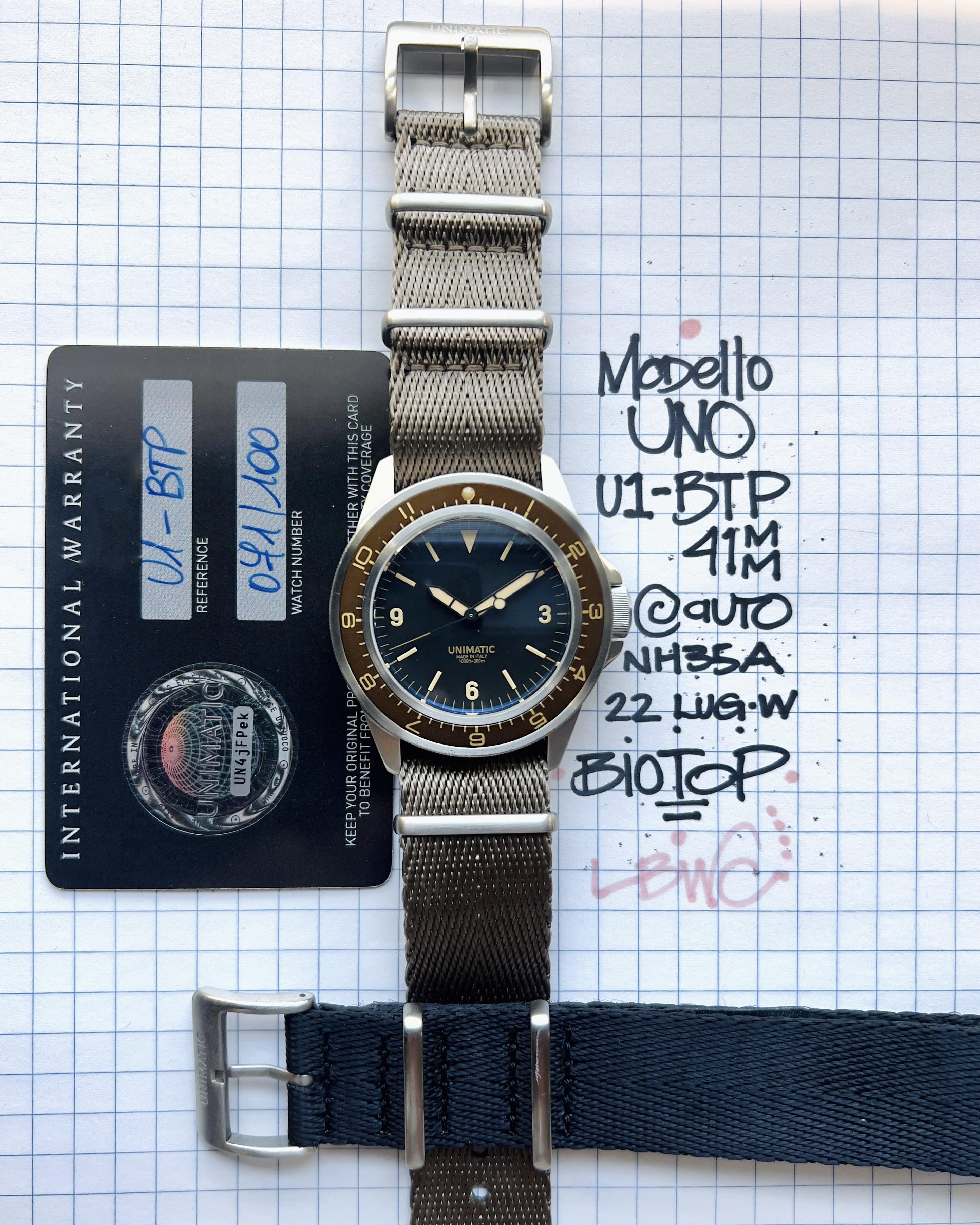 [WTS] Unimatic Biotop U1-BTP Modello Uno Fullset | WatchCharts Marketplace