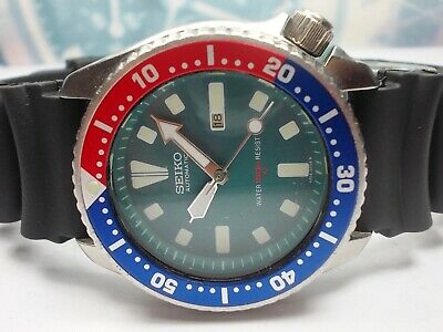 SEIKO 150M DIVERS AUTOMATIC LADIES WATCH 4205 0153 GREEN PEPSI