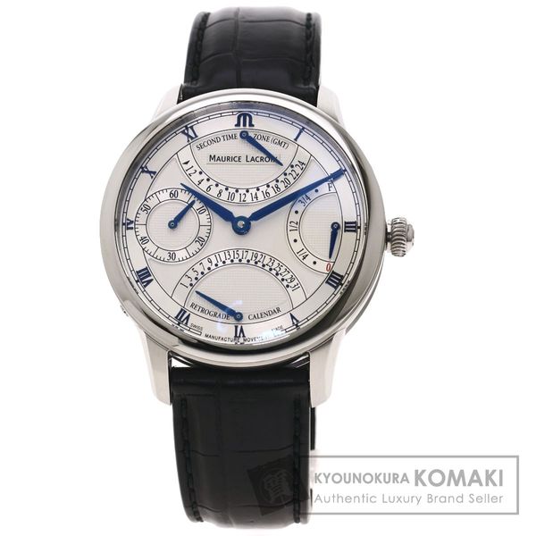 Maurice Lacroix MP6578SS0011311 Masterpiece Double Retrograde Watch Stainless Steel / Leather