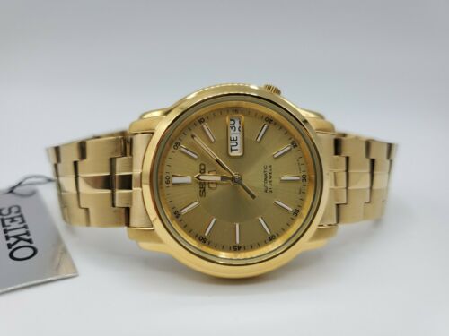 Seiko 5 7S26-03S0 Men's Watch Gold on Gold Automatic NIB Japan