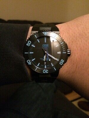 Oris Aquis Black DLC Diver Watch FULL KIT MINT CONDITION