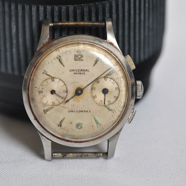 Vintage steel Universal Geneve 285 Uni Compax Chronograph from 40's for ...