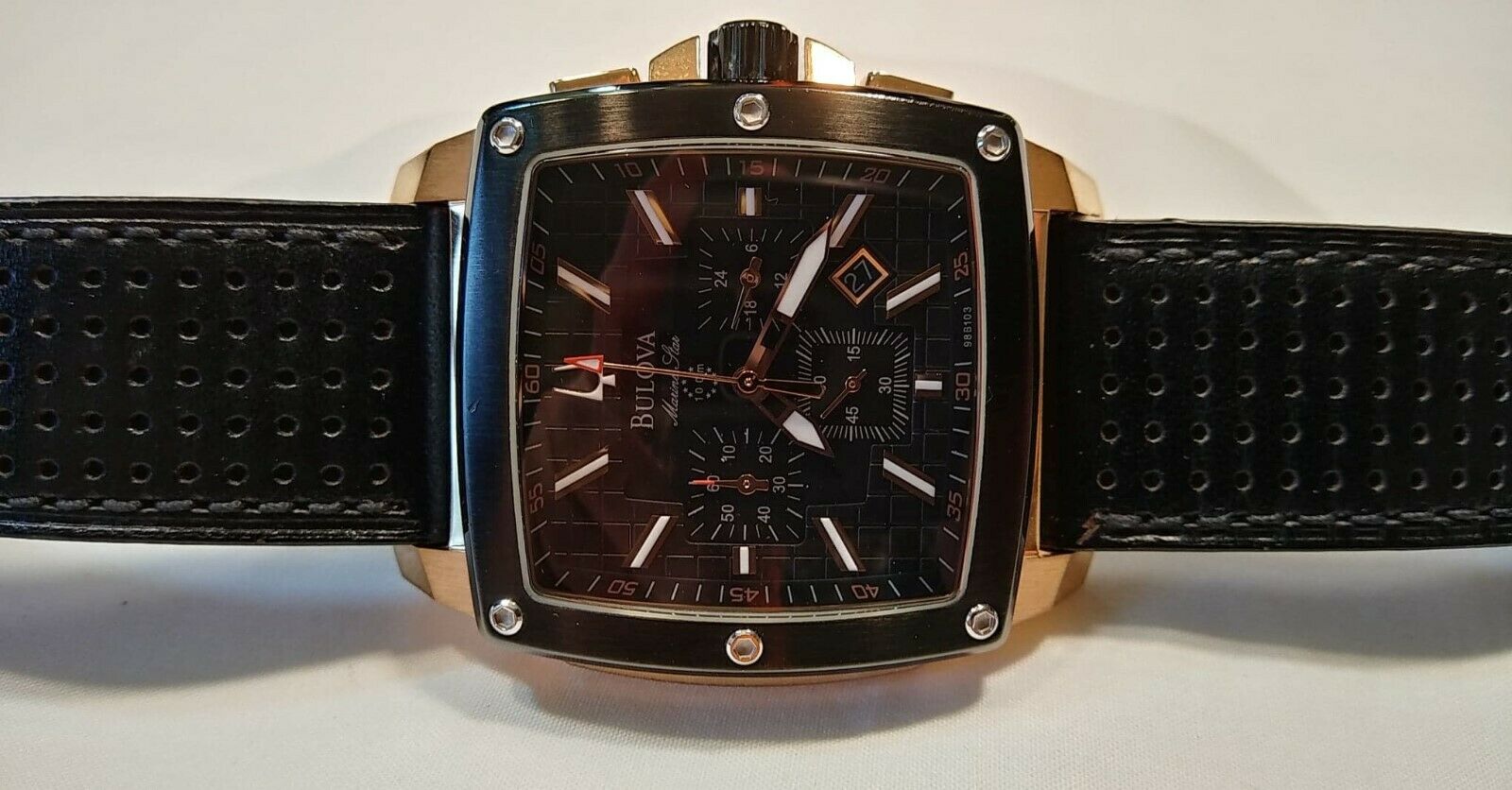 Men s Bulova Marine Star CHRONOGRAPH Watch Rare C9671395 98B103 9 LENGTH WatchCharts Marketplace