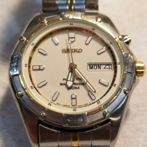 Seiko Kinetic 5M43-0D00 Power Reserve Indicator Wristwatch New Capacitor |  WatchCharts