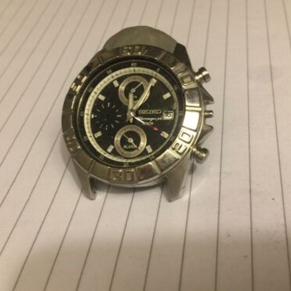 SEIKO 100M QUARTZ CHRONOGRAPH-7T62-0FV0-STAINLESS STEEL-FOR SPARES OR REPAIR  | WatchCharts