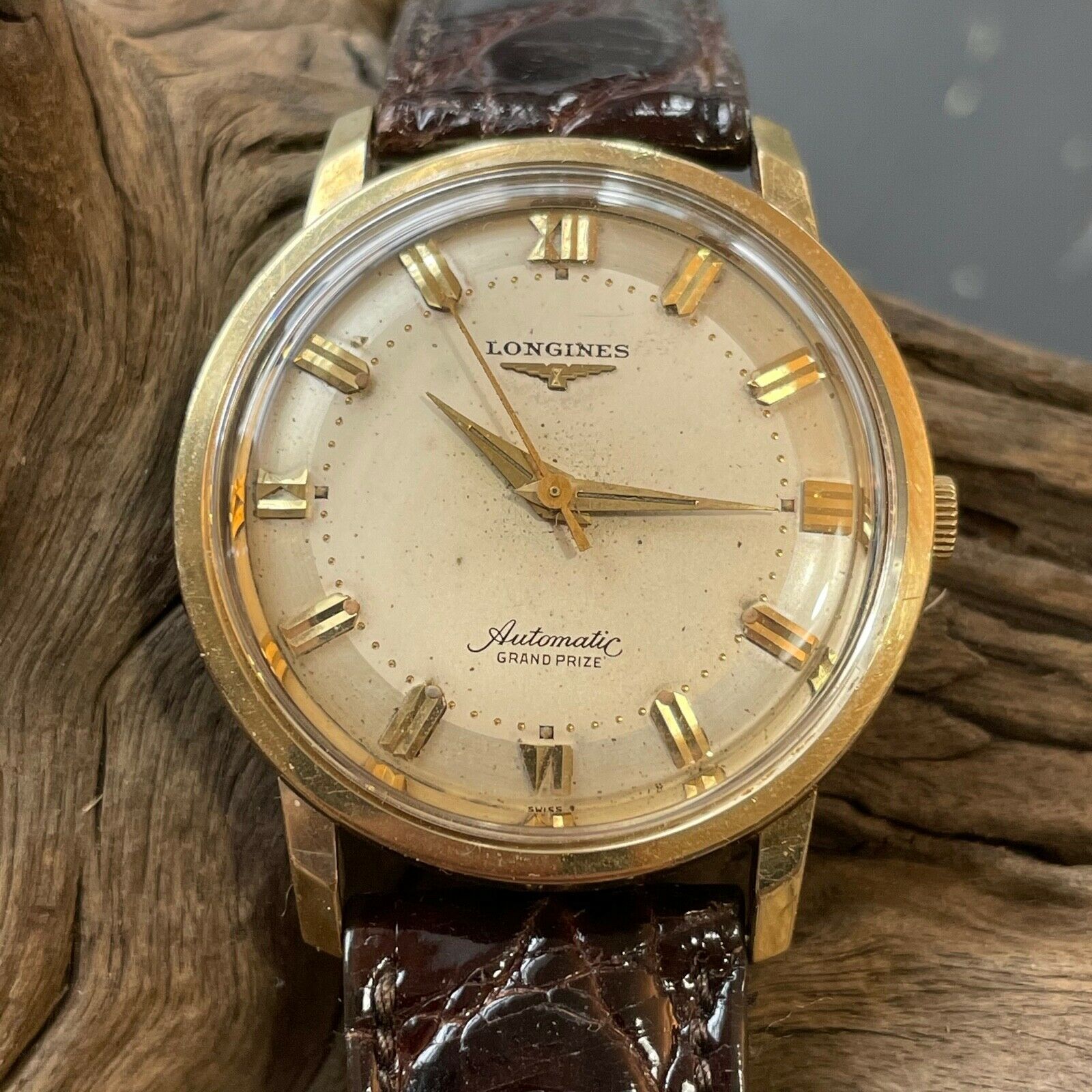 Longines vintage 14K gold watch rare Grand Prize with 19AS