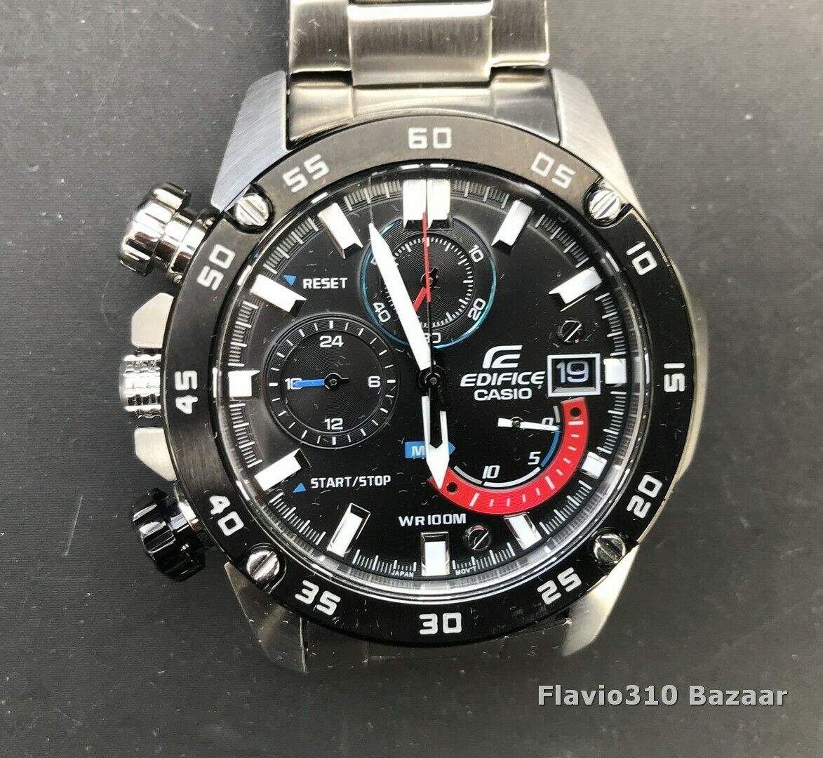 CASIO Edifice EFR 558DB 1AV 5559 Chronograph St. Steel 50mm Watch New Battery WatchCharts Marketplace