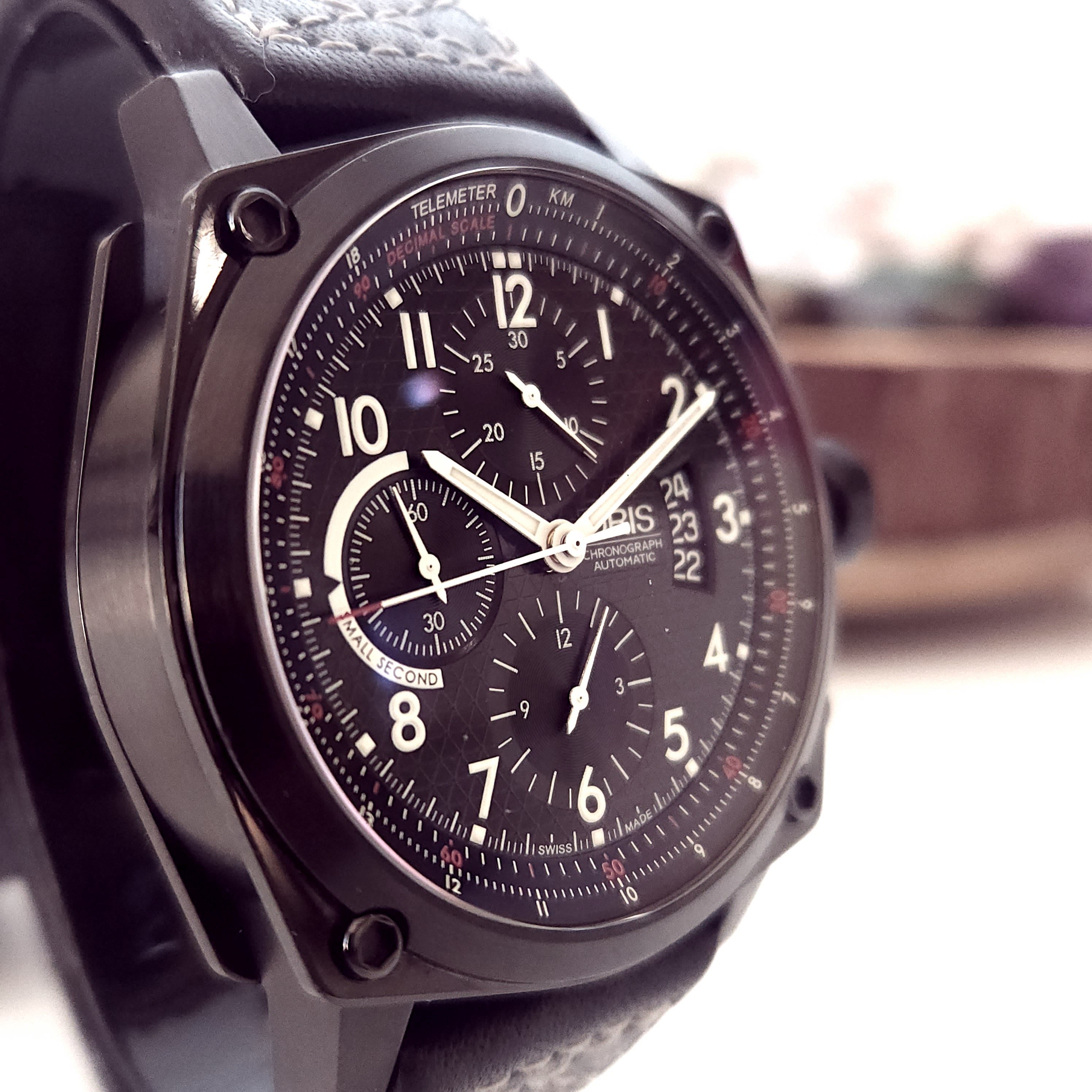 2 200 USD RARE Oris BC4 Chronograph 45mm Black Stainless Steel