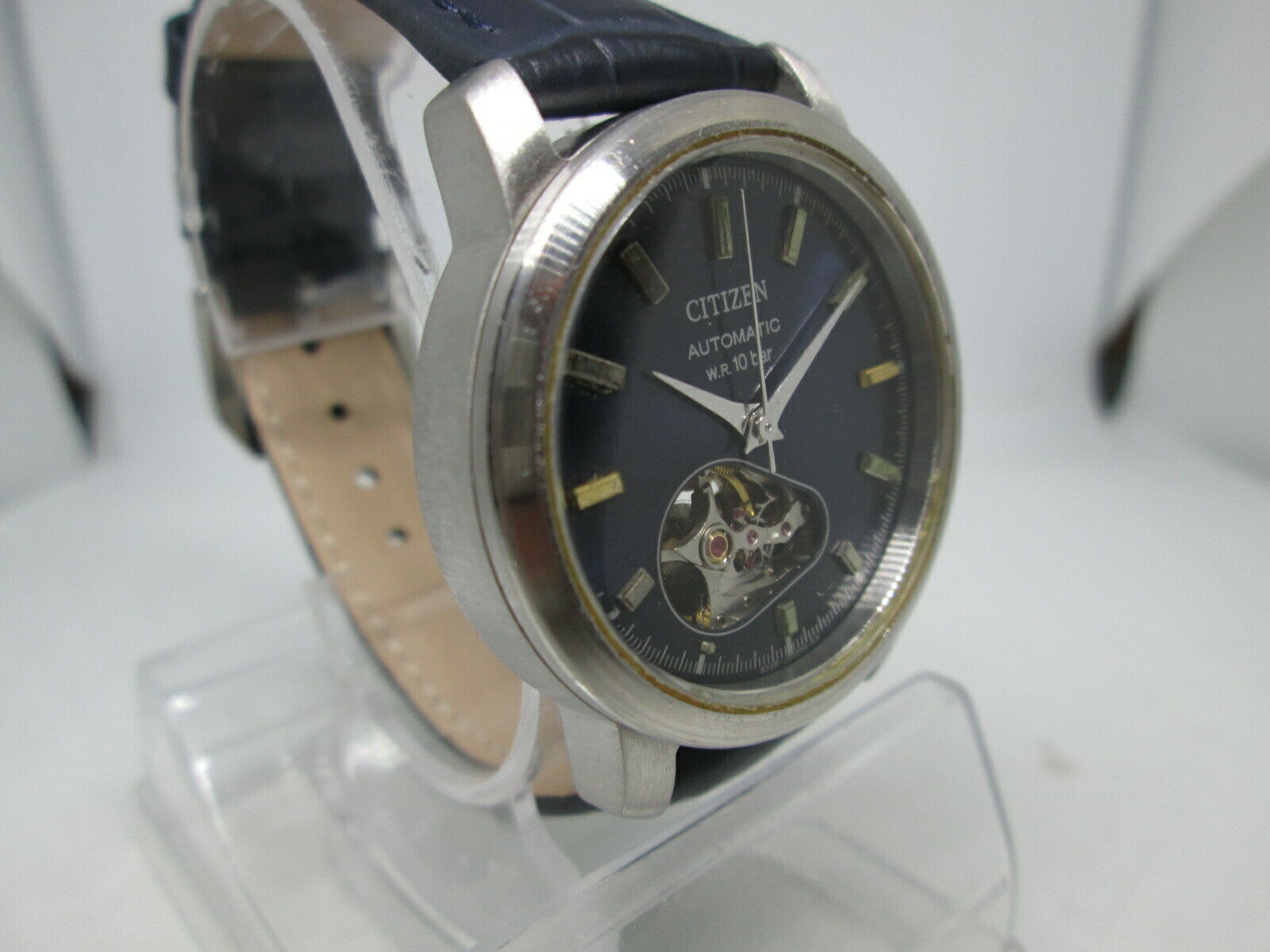 CITIZEN 8228-S82728 10BAR SEMI SKELETON STAINLESS STEEL