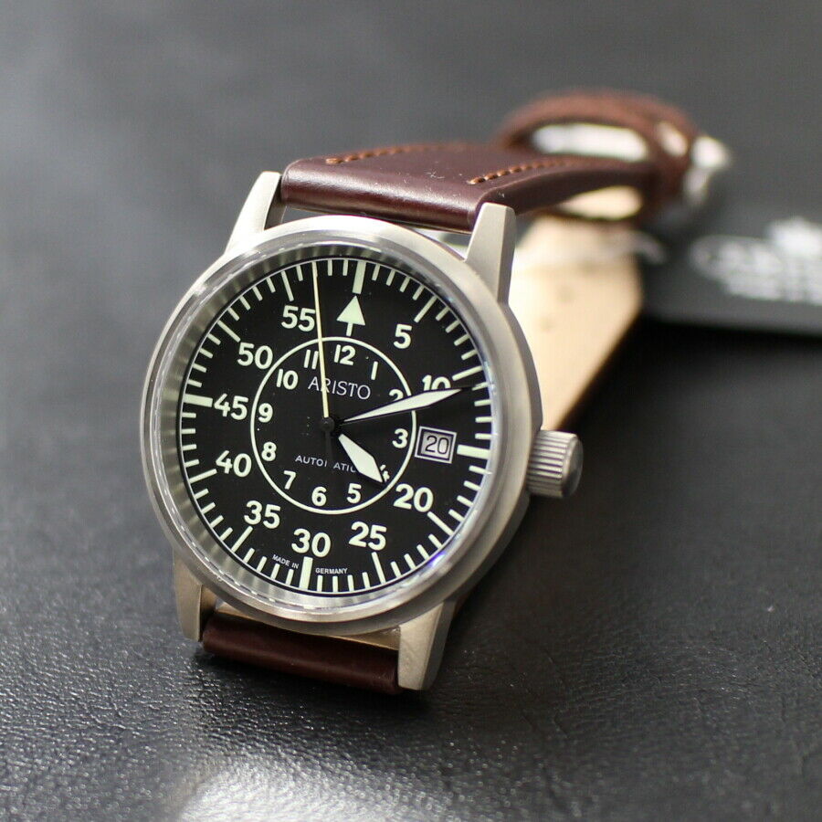 German Aviator watch ARISTO 5H85 Titan Pilot Bomber NEW FREE SHIPPING ETA2824 WatchCharts