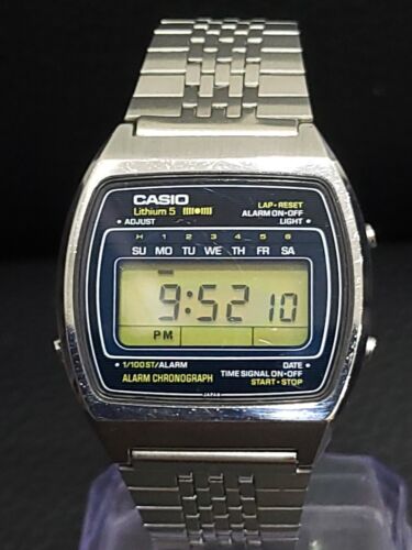 CASIO A-653 Module 80 LCD Alarm Chrono Japan Made Vintage 1970s 