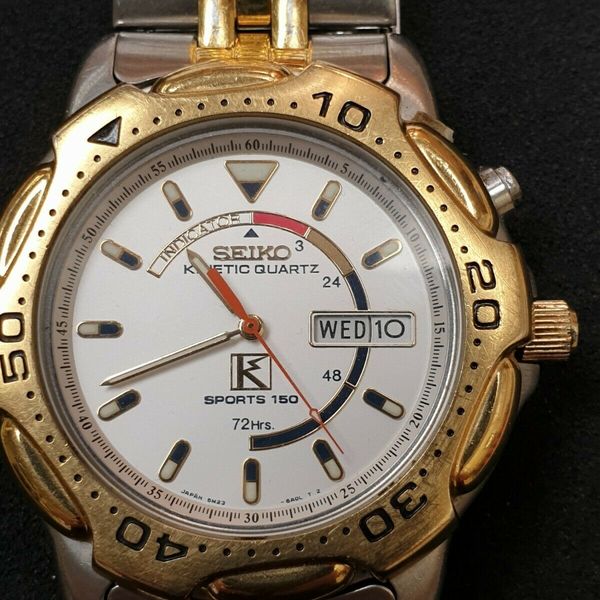 SEIKO QUARTZ SPORTS 150 5M23 6A09 ROTATING BEZEL WATER