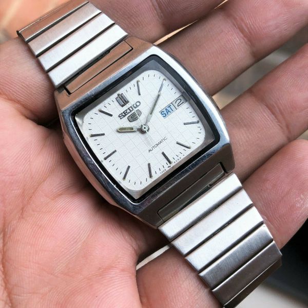 セイコー古時計 Seiko 1989 SKXG87 TV White Hodinkee Dial Retro Vintage 7009 Auto