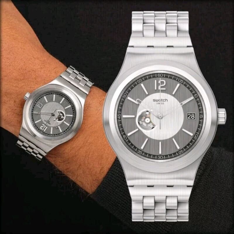 SWATCH AUTOMATIC YIS433G MOUVEMENT DE CURIOSITE IRONY SISTEM51 2021 SWISS  SILVER | WatchCharts Marketplace