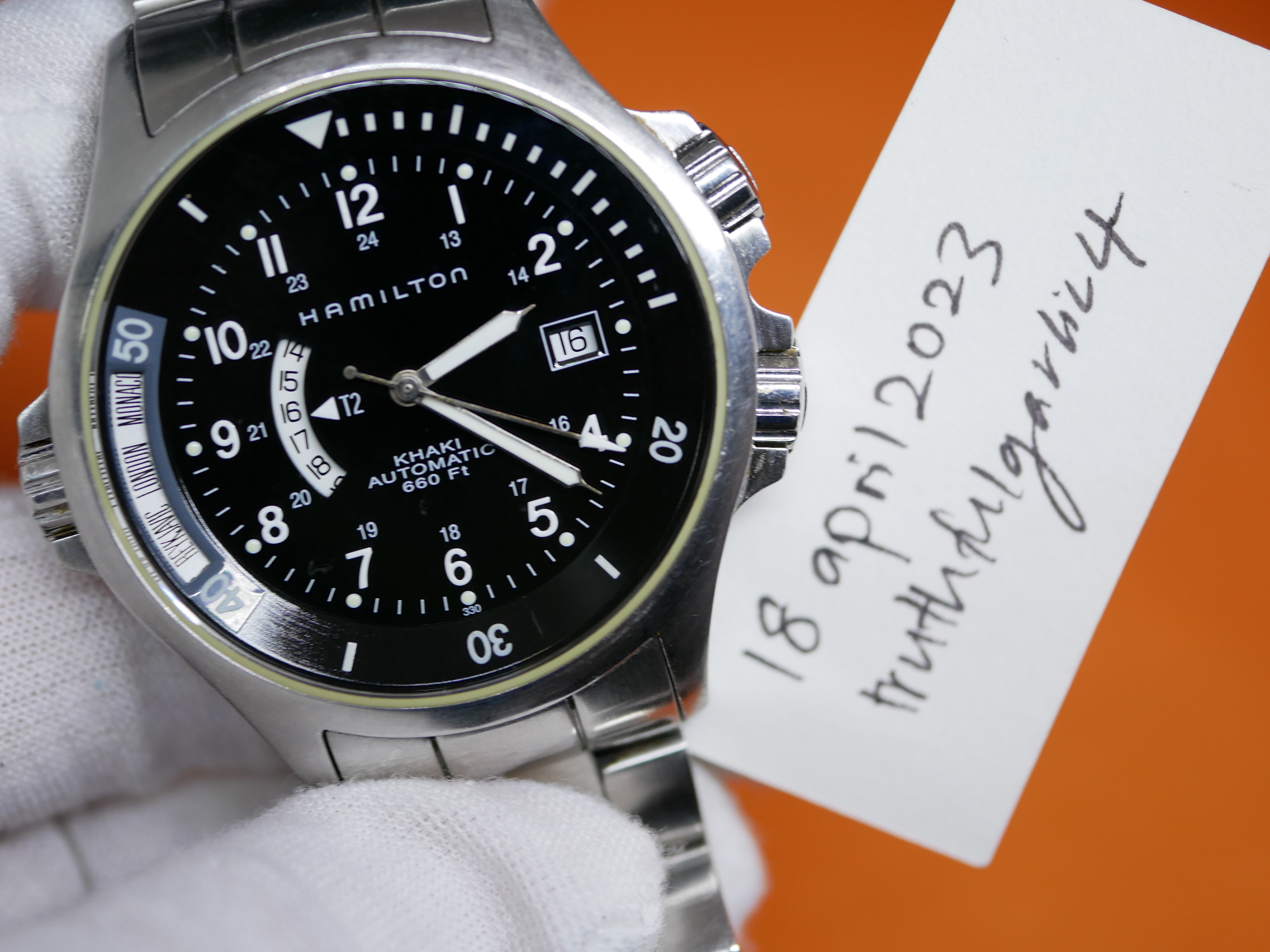 Hamilton khaki gmt on sale automatic