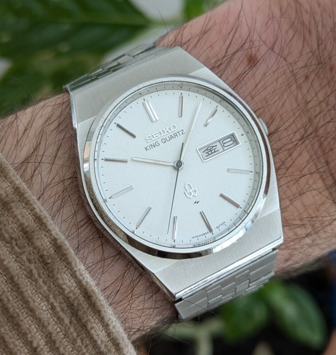 SEIKO KING QUARTZ 腕時計 5856 5855-8000極美品 セイコー キング