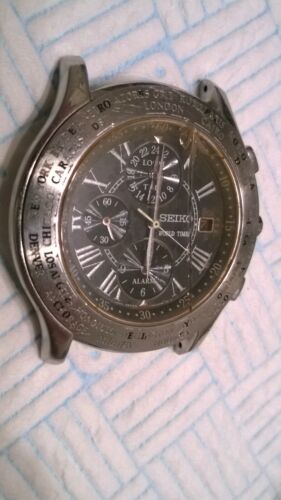 Seiko Mens Vintage World Timer 5T82-0AB0 - Not Running/spares Or